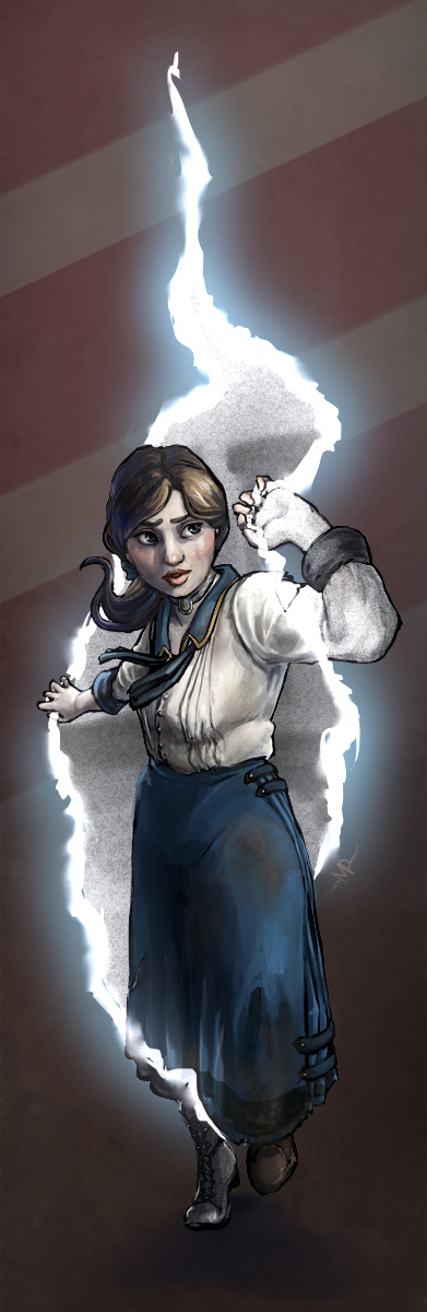 <h3>Through the Rift</h3>Fan Art, Character © Irrational Games